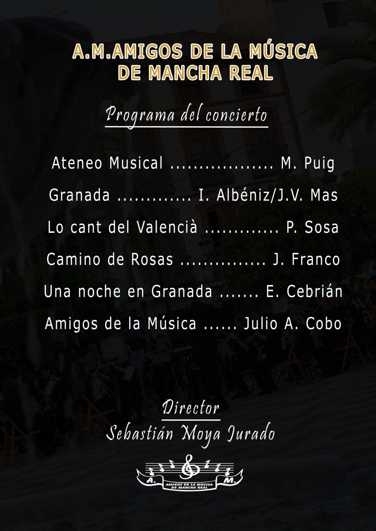 Programa del concierto 17 de julio
